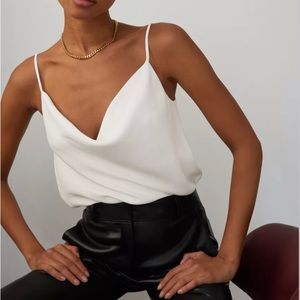 Mauve cowlneck camisole